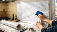 Crédence de cuisine jaunie : le revêtement PVC adhésif qui change tout en 10 minutes