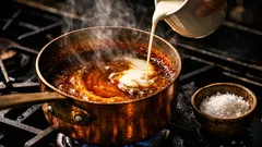 Caramel trop brun : l’astuce sel + crème pour le rattraper en 1 minute