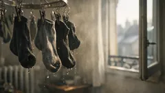 L’astuce simple pour faire sécher les chaussettes plus vite sans encombrer l’appartement