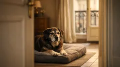 Mon chien âgé s’isole : besoin de calme ou signe de douleur ?